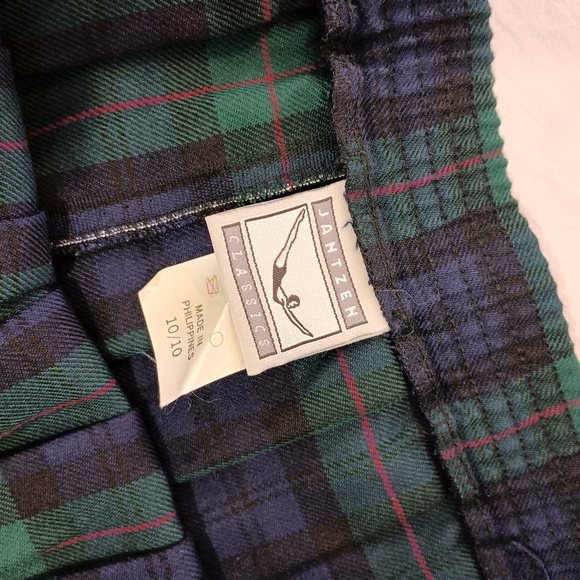 Vintage Jantzen Classics Plaid Pleated MIdi Skirt - Picture 6 of 7